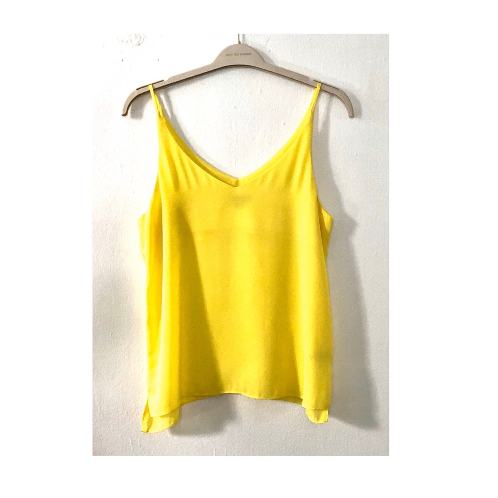 💛Yellow Semi Sheer Blouse